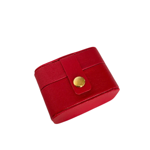 Mini boîte à bijoux avec organisateur pour bagues 6,4 × 4 × 4,7 cm en simili cuir coloré petite boîte pour bagues, boucles d'oreilles et petits bijoux
