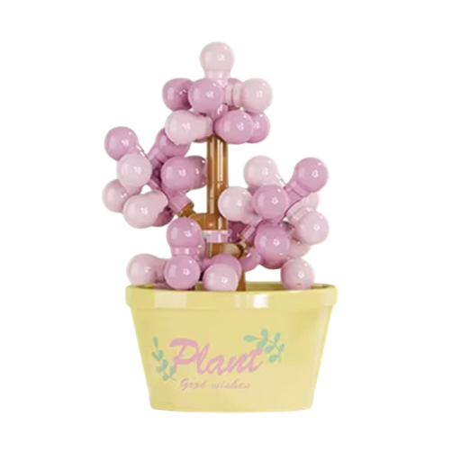 Mini bouwset Succulent Pachyphytum oviferum 5.4x4x7.2 cm 67 stuks DIY micro blokken 3D model planten Decoratieve bloemenbouwset voor kinderen en volwassenen