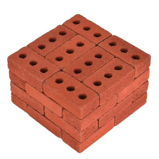 Mini Bricks with Holes 16 x 8 mm 1:16 50 pcs Realistic Building Blocks Dioramas Fake Walls Model Houses Landscape Sandpit Creative Accessories