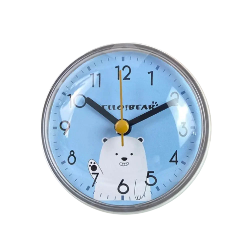 Mini ceas de perete cu ursuleț 7 x 4 cm material ABS pentru camerele copiilor