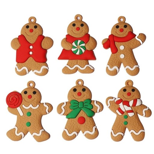 Μίνι χριστουγεννιάτικες διακοσμήσεις 6 τμχ