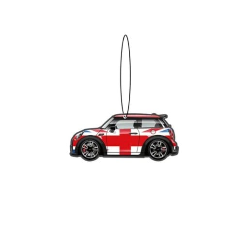 Mini Cooper Car Air Freshener Aromatherapy Pendant 4.8 × 9.9 cm Red with British Flag for Hanging in Car Interior