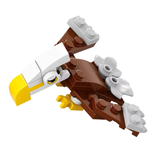 Mini costruzione aquila 7 x 8 x 3,7 cm 26 pz Micro blocchi Piccolo costruttore 3D per bambini dai 9 anni Modello animale da assemblare Giocattolo creativo regalo