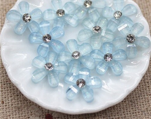 Mini decoratie bloemen 50 stuks