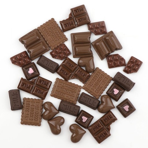 Mini dekorace čokoláda 30 ks