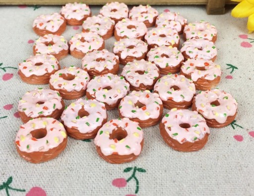 Mini donutdekorationer 10 stk.