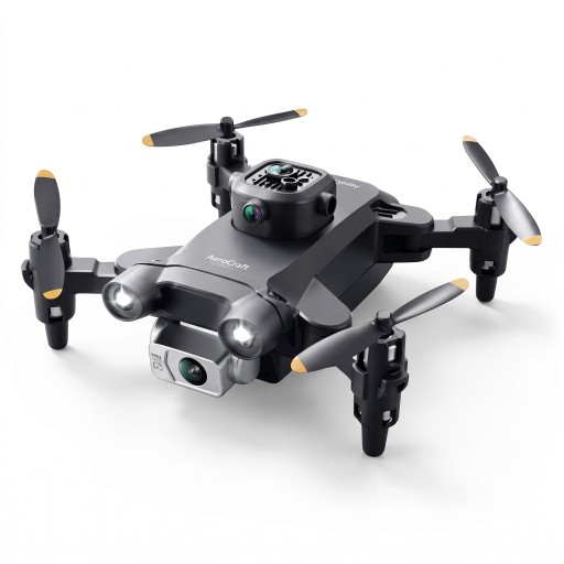 Mini dron V30 con doppia camera 1080P HD WiFi FPV 12 x 10,5 x 4 cm Controller pieghevole con spazio di archiviazione per riprese aeree