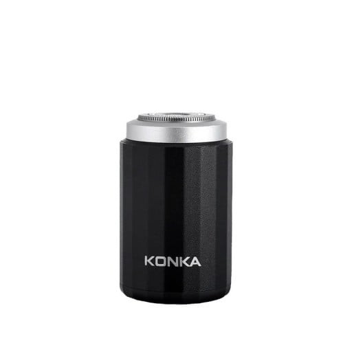 Mini elektrický holiaci strojček pre mužov KONKA IPX6 vodotesný Mokré aj suché holenie Kovové telo Rozmer 15 x 15 x 10 cm Na holenie brady