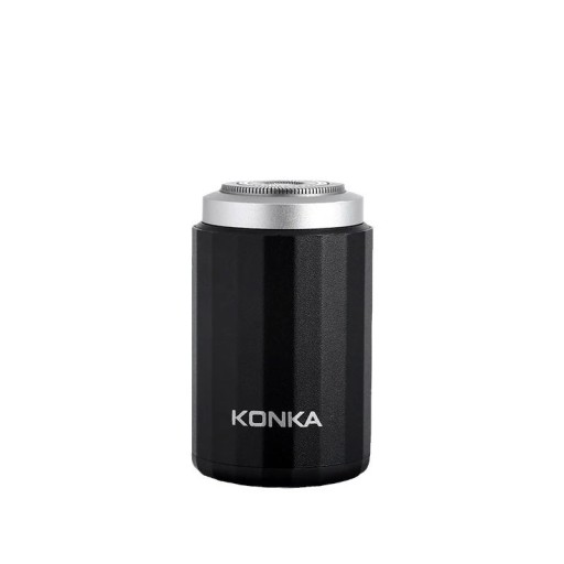 Mini elektromos borotva férfiaknak KONKA IPX6 vízálló Nedves és száraz borotválkozás Fém ház Méret 15 x 15 x 10 cm Szakáll borotválkozásához