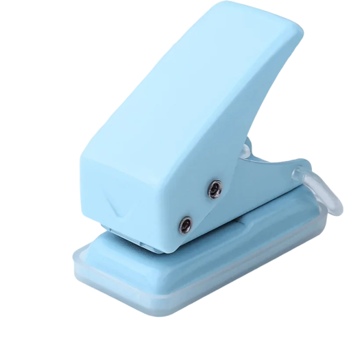 Mini enkelthuls papirhuller Bærbar lille papirhuller Kontorpapirhuller 5,3 x 2,4 x 2,7 cm