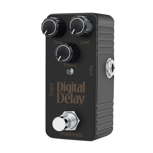 Mini gitaar effectpedaal Digital Delay Compact echo effect True Bypass Kunststof behuizing 3 knoppen Tijd Herhaling Niveau voor elektrische gitaar
