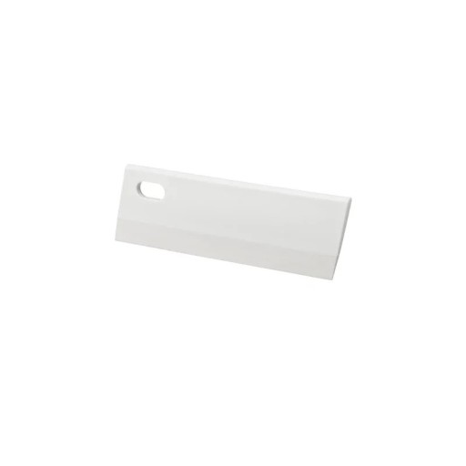 Mini glasraka med kompakt form 15 × 5 cm plast vit handhållen skrapa för speglar fönster och duschkabiner i badrummet