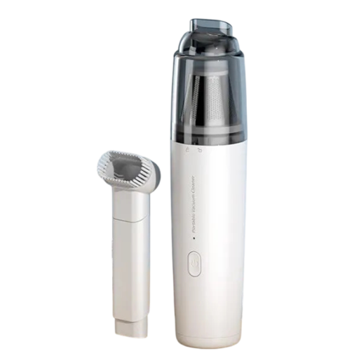Mini Handheld Car Vacuum 24.8×5.5×5 cm 7.4V 2000mAh 6000Pa Portable Wireless USB-C Rechargeable Vacuum for Car and Home White