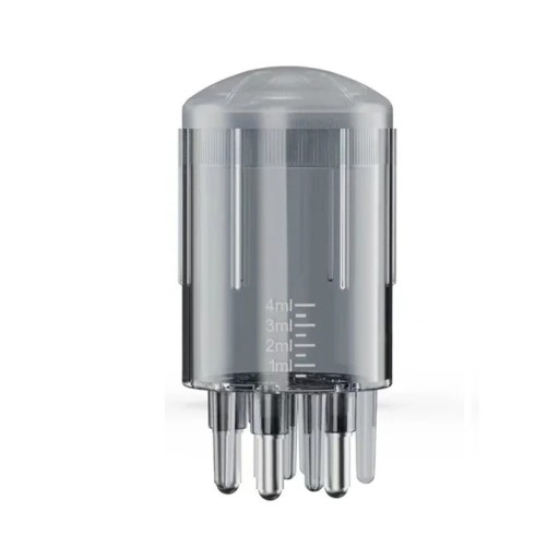 Mini huvudmassageapparat med 4 ml behållare för hår- och hårbottenprodukter Applikator för jämn applicering av produkter på hårrötterna 6 x 3 cm