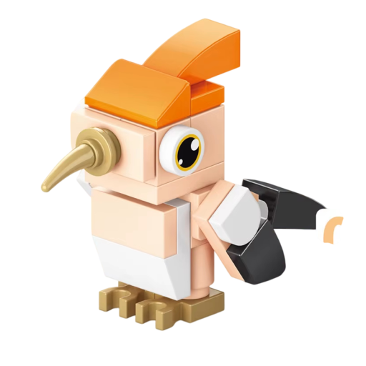 Mini kolekce 31 ks 6.5 x 3.2 x 5 cm Mikro stavebnice Dudek Pestrobarevný pták 3D bloky pro děti od 9 let Malý zvířecí konstruktor z cihel