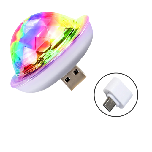 Mini kolorowe światło Micro USB