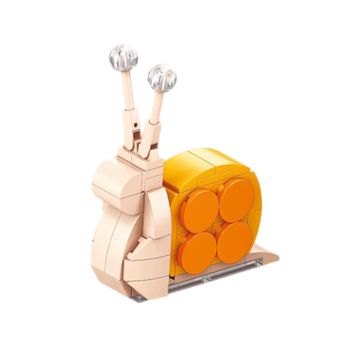 Mini konstrukcja 7.5 x 3.2 x 9.2 cm Ślimak 62 szt. Mikro klocki 3D model zwierzęcia dla dzieci od 9 lat