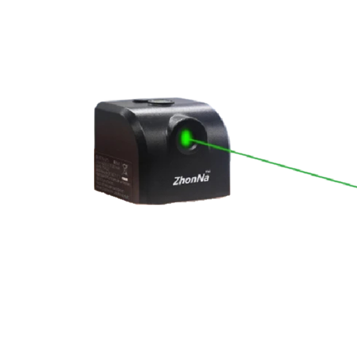 Mini laserová vodováha ZhonNa Zelený laser Bodový laser Dosah 3–30 m 40 x 35 x 38 mm Magnet a vestavěná libela Černá Na domácí použití