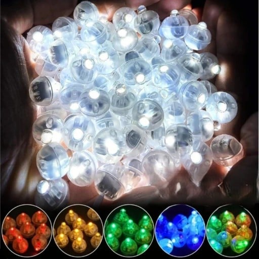 Mini LED balónková světélka voděodolná kuličky průměr 1,7 cm plastová s baterií Ag3 na Vánoce svatby a párty do balónků váz i nápojů