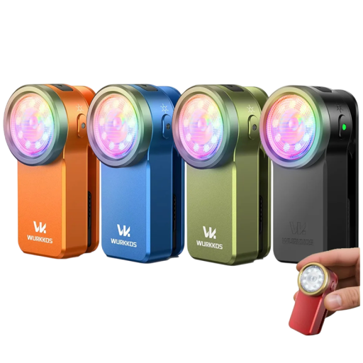 Mini LED Taschenlampe Wurkkos HD03 49 g 6 x 2,8 x 2,5 cm Aluminium Taschenlampe IPX6 mit Clip für Reisen und Outdoor