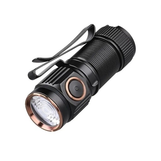 Mini LED zaklamp pocket oplaadbaar Type-C 6,2 cm 1000 lm met clip en magneet voor dagelijks gebruik