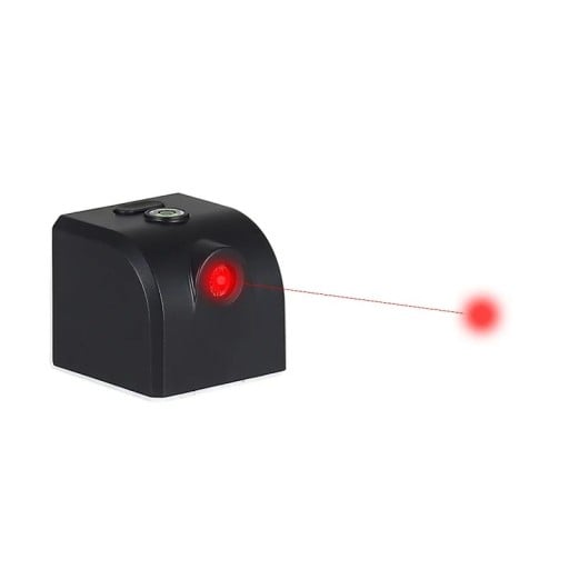 Mini lézeres vízmérő Piros lézer 650 nm Pont lézer Hatótávolság 3–30 m 40 x 35 x 38 mm Mágnes és beépített vízmérő Fekete Otthoni használatra