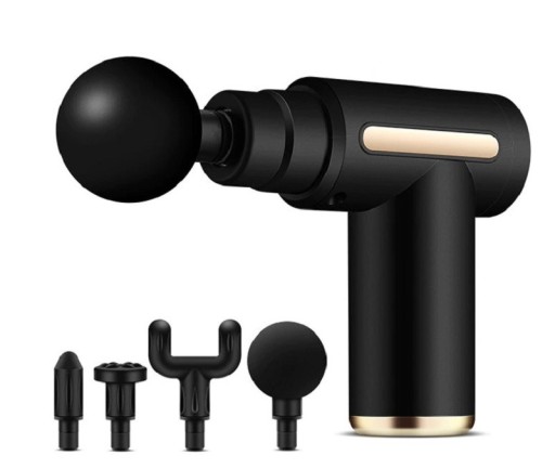 Mini massagepistol med tilbehør