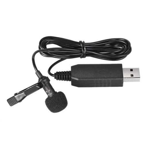 Mini microfoon met clip - Zwart