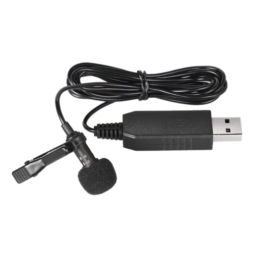 Mini microphone avec clip - Noir