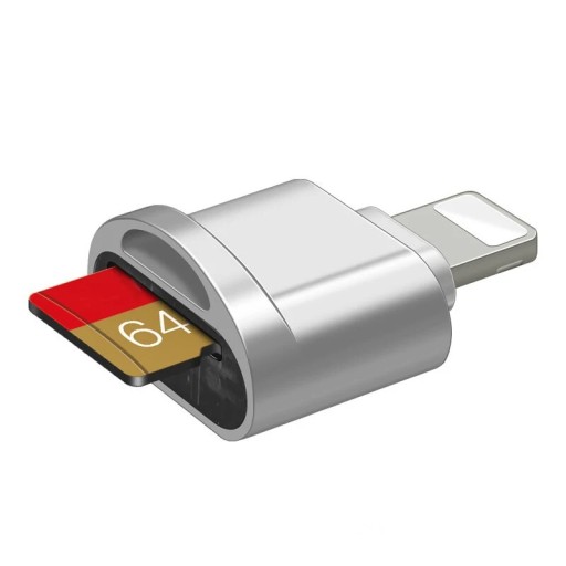 Mini microSD-kaartlezer voor iPhone en iPad met Lightning-connector voor iOS 13 en hoger