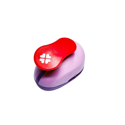 Mini papirstansemaskine formet som fire hjerter Stans, der former et fire-hjerte motiv til papir Papirstansemaskine til børn Børne fire-hjerte stansemaskine 5 x 4,5 x 3 cm