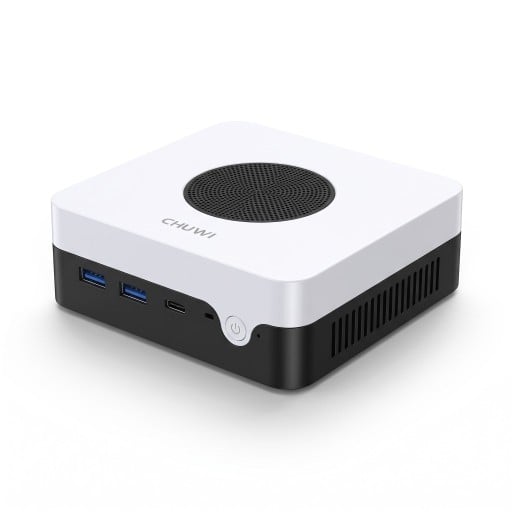 Mini PC CHUWI LarkBox X Intel i3-1220P 12. sukupolvi 8 GB RAM 256 GB SSD UHD grafiikka Wi-Fi 6 Windows 11 Pro Hopea-musta Pöytätietokone