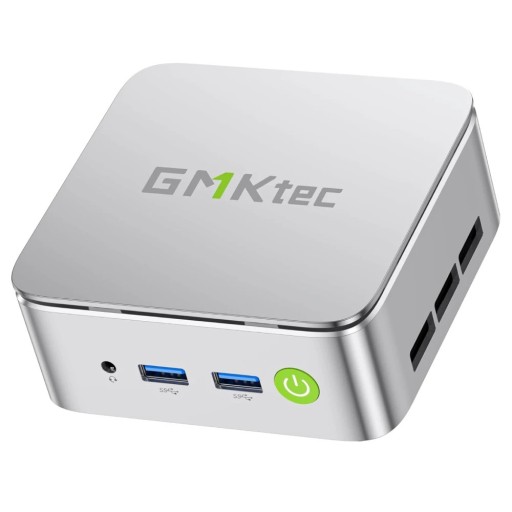 Mini PC GMKtec Nucbox G10 barebone fără RAM și SSD Ryzen 5 3500U Radeon Vega 8 triple 4K display Wi-Fi 5 LAN 2,5 Gb/s argintiu pentru birou