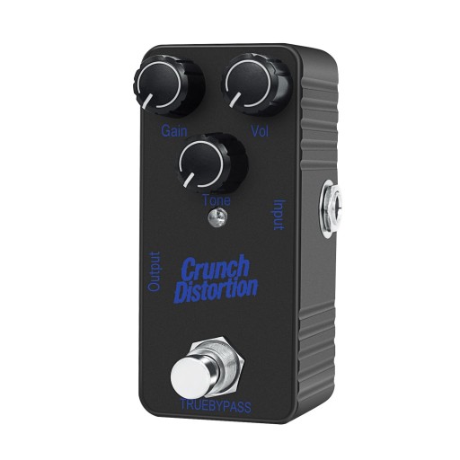 Mini pedala de efect pentru chitară Crunch Distortion Carcasă din plastic rezistent True Bypass Pedal compact pentru chitară electrică Distorsion rock