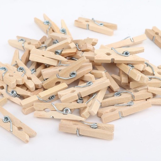 Mini pinces à linge en bois