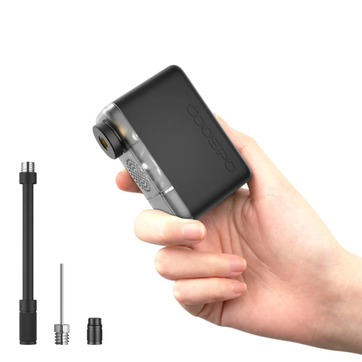 Mini pompe électrique numérique 500 mAh portable rechargeable compresseur noir pour vélos de montagne et équipements cyclistes