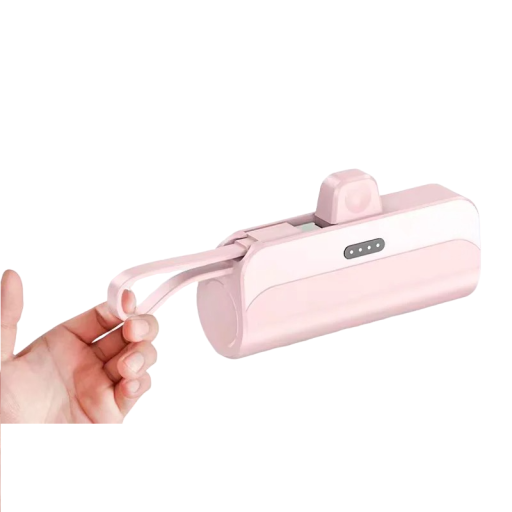Mini powerbank 2-in-1 met USB-C en lightning connector 5000 mAh