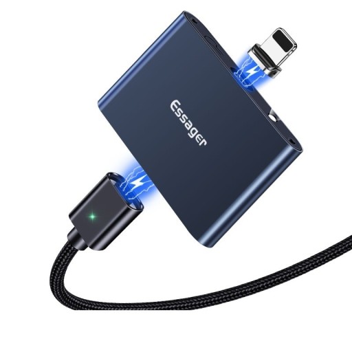 Mini powerbank met magnetische kabel 1320 mAh