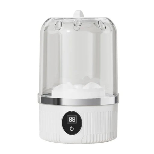 Mini přenosná pračka na drobné oděvy a spodní prádlo bezdrátová 1000 rpm s dobíjecí baterií 3000 mAh bílá na cesty i do domácnosti