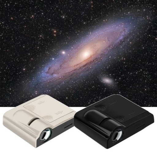 Mini projektor LED nocnej nieba z 16 filmami, 27 x 63 x 65 mm, zasilany 3x bateriami AAA, motywy planet i galaktyk dla miłośników kosmosu