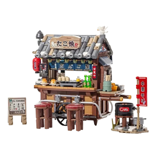 Mini restaurace 22 x 10 x 13 cm Kreativní plastová stavebnice Detailní model s kuchyní a interiérem Mini domeček pro děti i sběratele Dekorace