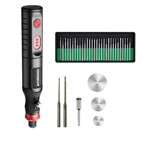 Mini retificadora elétrica com acessórios 36 pcs Furadeira mini sem fio 4,2 V 15 x 2,5 x 2 cm Micro retificadora Caneta de gravação