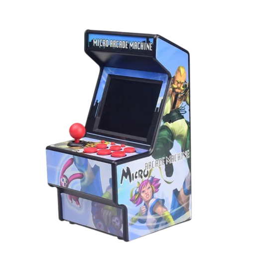Mini retro arkáda Micro Arcade Machine, 156 hier, 2,8 palcový LCD, 16bitový čip, kompaktných 8,5x16x9 cm, pre hranie na stole