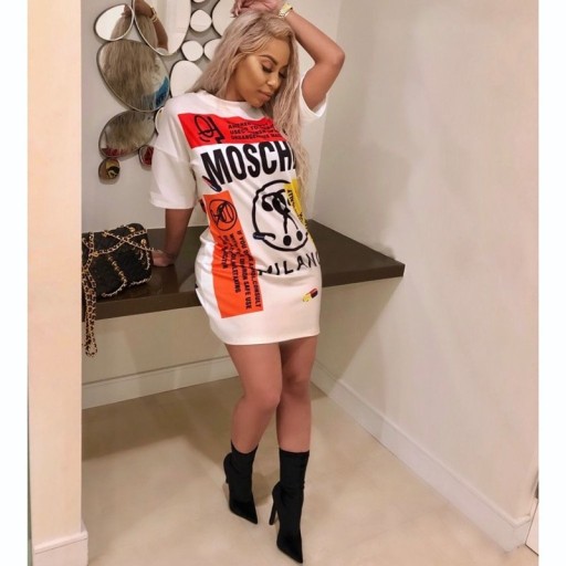 Mini rochie de damă cu imprimeu A2797