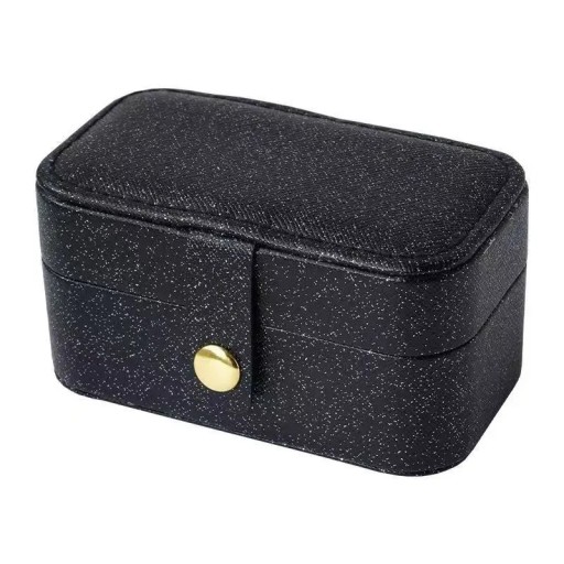 Mini scatola porta gioielli con scomparti per anelli e orecchini 9,5 × 5 × 5 cm in pelle sintetica bianca piccolo organizer per gioielli
