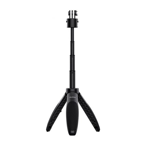 Mini selfie stick z statywem TELESIN z systemem szybkiego mocowania dla kamer akcji GoPro DJI Insta360 teleskopowy 15 do 40 cm aluminium
