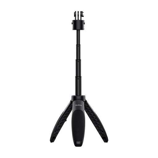 Mini-Selfiestick mit Stativ TELESIN und Schnellverschluss-System für Action-Kameras GoPro DJI Insta360 Teleskopisch 15 bis 40 cm Aluminium