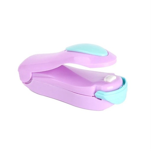 Mini sigilator cu vid pentru alimente 9 x 3,5 x 3,3 cm Sigilator portabil pentru depozitare a alimentelor alimentat cu 2 baterii AA Ambalaj alimentar mic Sigilator termic