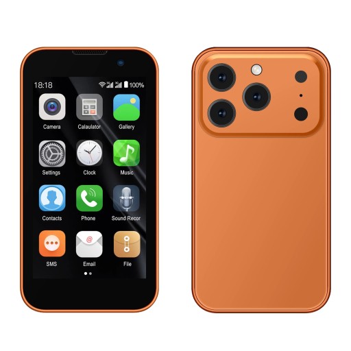 Mini smartphone SERVO 17SE MINI 3G, Android 9, 90x47x12,2 mm, déverrouillage par reconnaissance faciale, mobile compact pour un usage quotidien