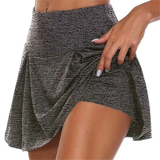 Mini spódniczka damska z wbudowanymi spodenkami Krótka spódniczka sportowa z wysokim stanem na lato Wygodna spódnica do ćwiczeń i wypoczynku
